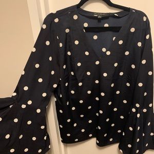 Banana Republic Navy Bell Sleeve Blouse- XL